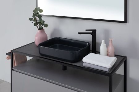 Раковина накладная Allen Brau Fantasy 50 4.11021.31 черный матовый, артикул 4.11021.31