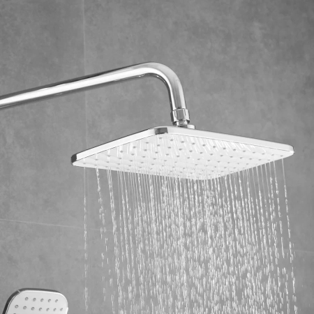 Душевая система Shevanik S8136F, белый/хром