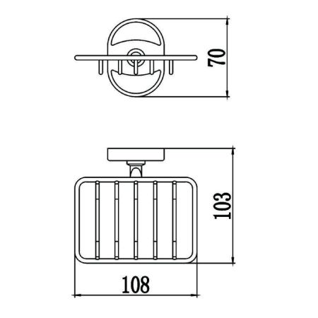 Мыльница Savol S-L07032, хром, артикул S-L07032