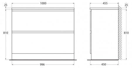 Мебель для ванной комнаты BELBAGNO ALBANO-1000-2C-PIA, артикул ALBANO-1000-2C-PIA-PS