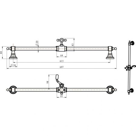 Душевая штанга BRILLANTE, артикул 418