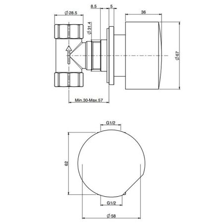 Fima Carlo Frattini So Смеситель для раковины, встраиваемый, цвет: золото