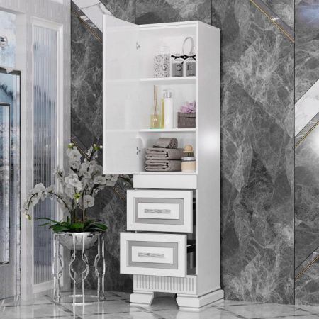 Пенал Оникс левый Opadiris Белый/серебро, артикул 