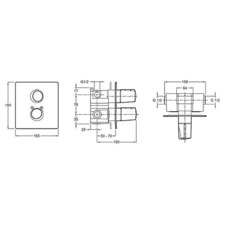 Смеситель для душа Jacob Delafon Symbol E71688-CP с термостатом Хром, артикул E71688-CP