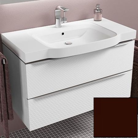 Тумба с раковиной SanVit Тандем 90 ktandem90 в цвете Ral подвесная Шоколад, артикул ktandem90