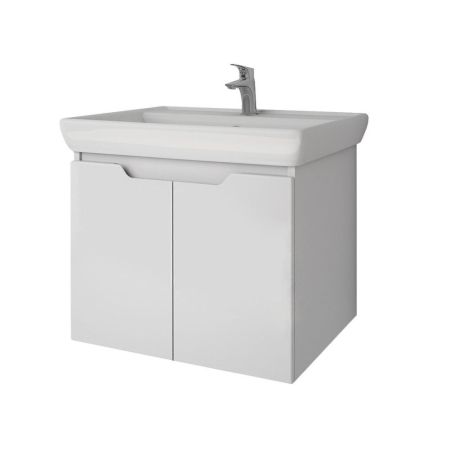 Тумба под раковину подвесная Dreja Q(D) 60 см, белый, артикул 99.1001