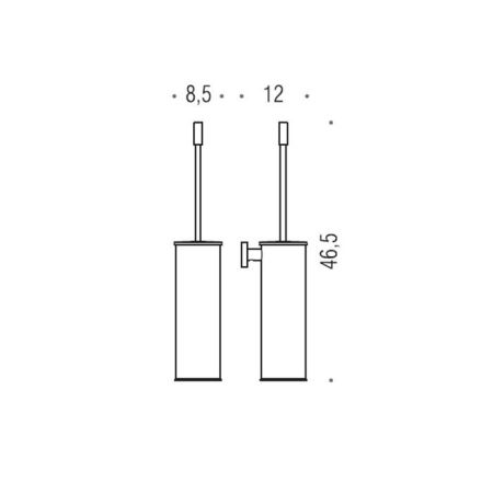 Colombo Plus Туалетный ёршик, подвесной, металлический, цвет: PVD нержавеющая сталь, артикул W4962.HPS1