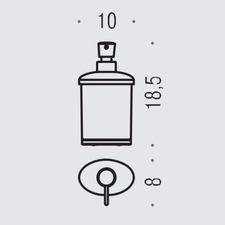 Colombo Land Дозатор для жидкого мыла настольный, цвет: хром/матовое стекло, артикул B9319.CR-VAN
