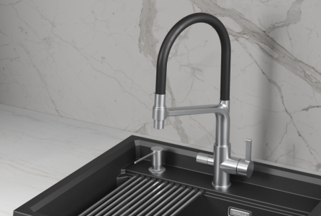 Смеситель для кухни GRANULA (5083, НЕРЖ), артикул 5083, НЕРЖ