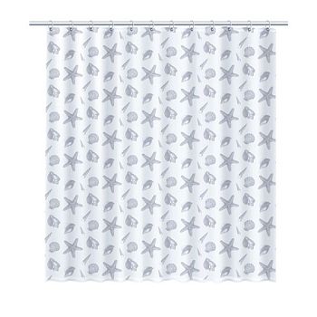 Штора для ванной комнаты FIXSEN DESIGN FX-1501A, белый/серый