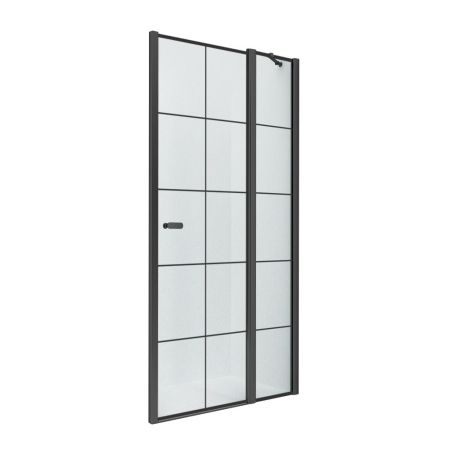 Дверь в нишу NEW TRENDY NEW SOLEO BLACK одинарная 90x195 D-0293A (черный), артикул D-0293A