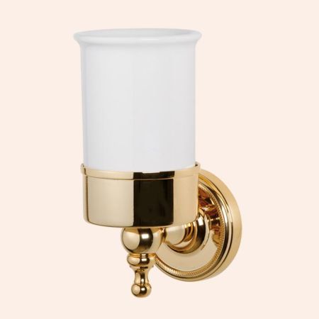 TW Bristol 109, подвесной cтакан, керамический (белый), цвет держателя: золото, артикул TWBR109oro