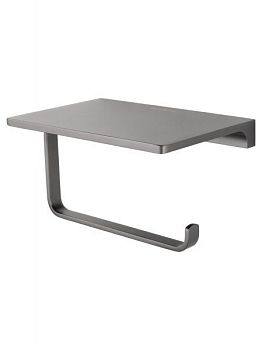 Держатель для туалетной бумаги с полкой WONZON & WOGHAND ECLIPSE, Темный графит (WW-9126-BGM)