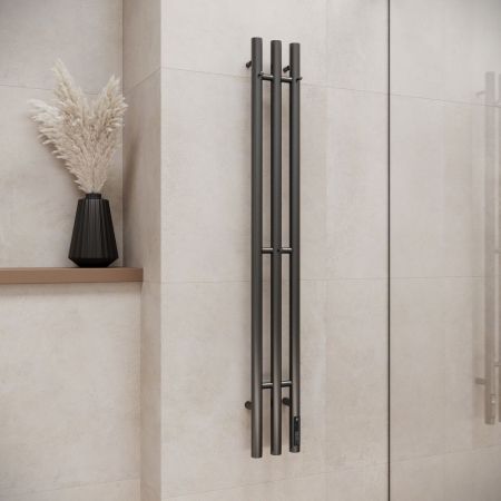 Полотенцесушитель электрический Terminus Стойка TRES круг 120, графит, артикул 4670078570000