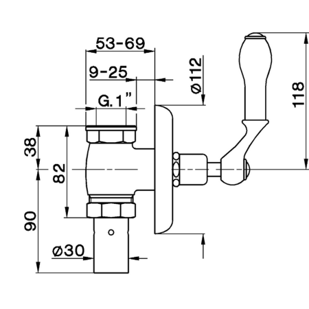 CISAL Arcana Запорный вентиль для туалета, цвет хром