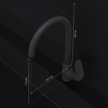 F8007122 Like смеситель для кухни, элегантный черный, шт, артикул F8007122