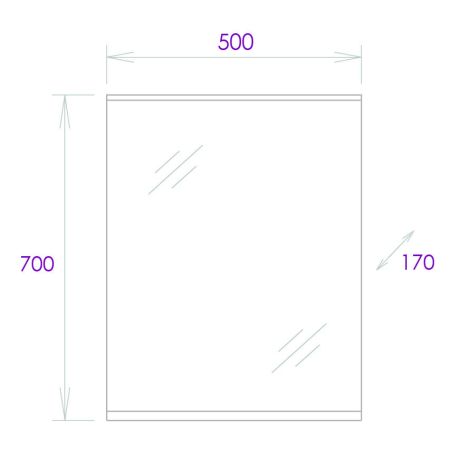 Зеркало Onika Коралл 50 белое, с подсветкой, артикул 205023