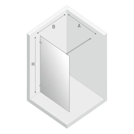 Душевое ограждение NEW TRENDY AVEXA BLACK 80x200 EXK-1625 (черный), артикул EXK-1625