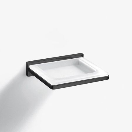 Colombo Look Мыльница подвесная, цвет: PVD графит полированный/матовое стекло, артикул B1601.GL-VAN