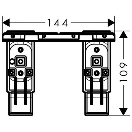 AXOR Universal Softsquare Комплект адаптеров для монтажа, цвет полированное золото, артикул 42870990