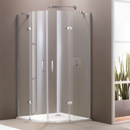 Душевое ограждение Huppe Aura Elegance 400801.092.322 Профиль глянцевый хром, прозрачное стекло Душевое ограждение Huppe Aura Elegance 400801.092.322 Профиль глянцевый хром, прозрачное стекло