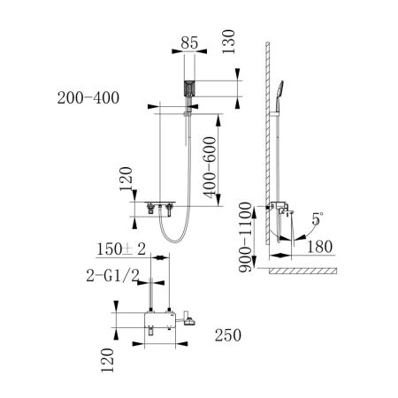 Смеситель для ванны Lemark Mista (LM6414WG), артикул LM6414WG