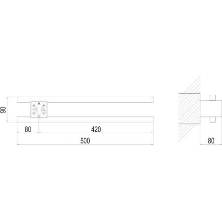 Полотенцесушитель электрический Terminus Полка П2 ПРОФ 50х90, артикул 4670078538758