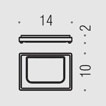 Colombo Look Мыльница настольная, цвет: PVD нержавеющая сталь/матовое стекло, артикул B1640.HPS1-VAN