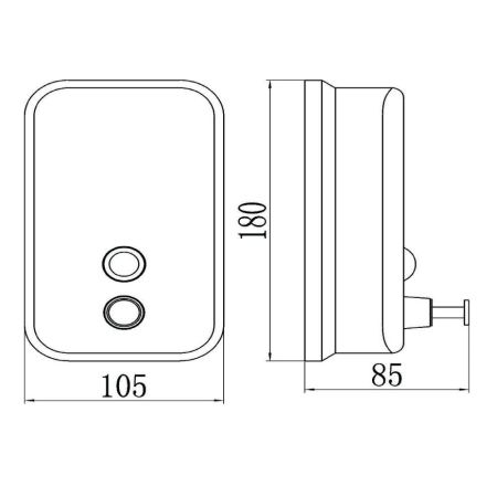 Дозатор жидкого мыла Savol S-00402, хром, артикул S-00402