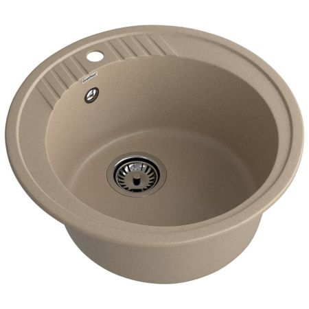 Кухонная мойка GranFest RONDO 520, песок, артикул R-520 песочный