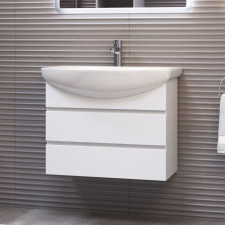 Тумба под раковину подвесная VIGO Wing tp.WIN.BAL.60.2Y белый, 60 см, артикул tp.WIN.BAL.60.2Y белый