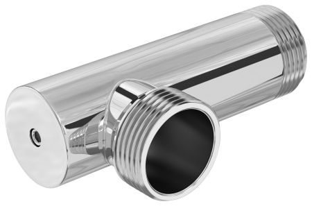 Уголок с клапаном G 1" НР х G 1" НР (МУАР Темный Титан), артикул 15-1523-1010