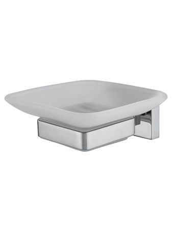 Мыльница с держателем WONZON & WOGHAND FLAT, Хром (WW-9722)