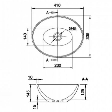 Раковина чаша Maretti EN13NS87-740MR, белый мрамор, артикул EN13NS87-740MR
