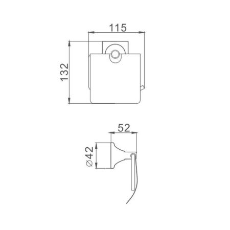 Держатель для туалетной бумаги Haiba HB8503, хром