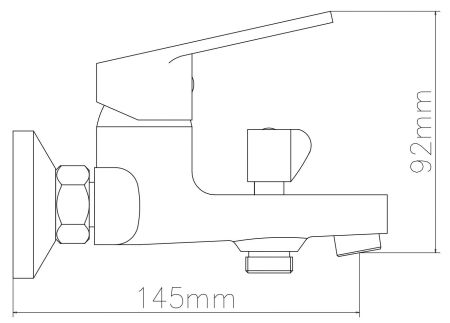 Смеситель Level для ванны., с с коротким изливом., c акс., артикул: LV54