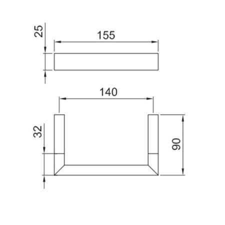 Fantini Linea Держатель туалетной бумаги , цвет: черный матовый