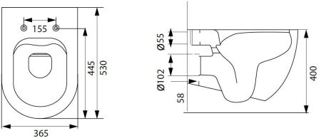 Чаша подвесного унитаза Allen Brau Reality 4.32006.20 белый глянец, артикул 4.32006.20
