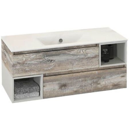 Тумба с раковиной Comforty Турин 120 4137137 подвесная Дуб бежевый