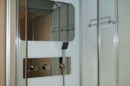 Душевая кабина Parly Bianco BMM95 95х215 профиль Сатин стекло прозрачное