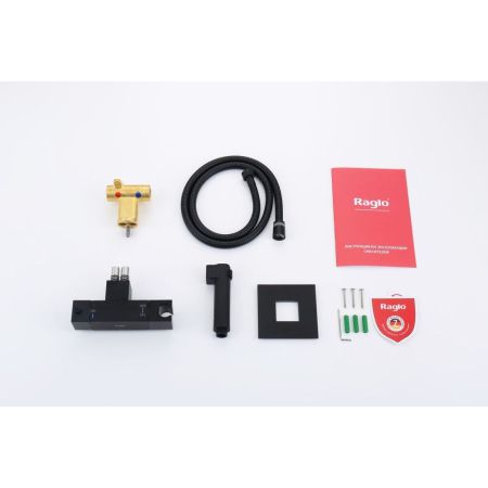 Гигиенический душ с термостатом Raglo R24.56.06, черный, артикул R24.56.06