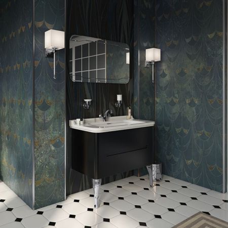 Kerasan Waldorf Раковина керамическая 100х55см, c 1 отверстием под смеситель, белая, цвет заглушки - хром, артикул 4142K1bi/cr*1