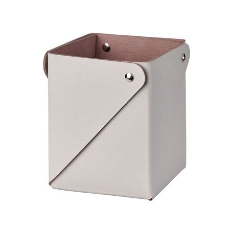 ADJ Коробочка MIU для чайных пакетов, 7x7xH8 см., цвет: устричный/пепельная роза, артикул 0055.02/07