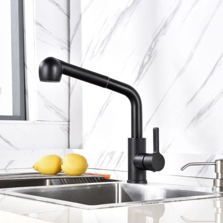 Смеситель для кухни FASHUN A56009-7, черный