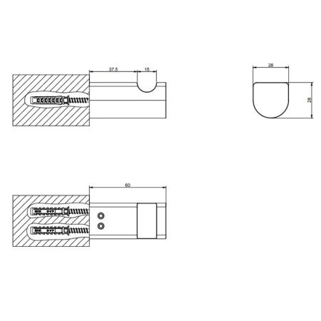 GESSI Rilievo Крючок одинарный, цвет: nero XL GESSI Rilievo Крючок одинарный, цвет: nero XL