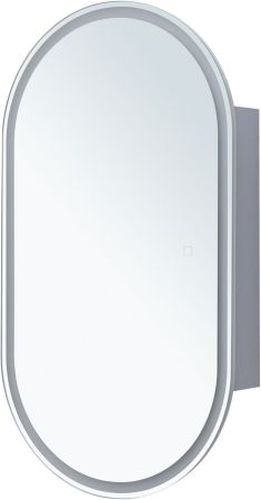 Зеркальный шкаф Aquanet Монте 50 белый, с LED подсветкой, артикул 00344787