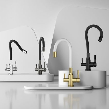 Смеситель для кухни с подключением фильтра Raglo R81.64.09, графит, артикул R81.64.09