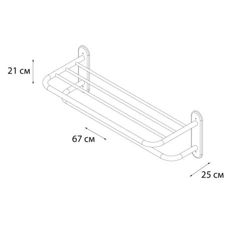 Полка для полотенец FIXSEN HOTEL FX-31015B, черный, артикул FX-31015B