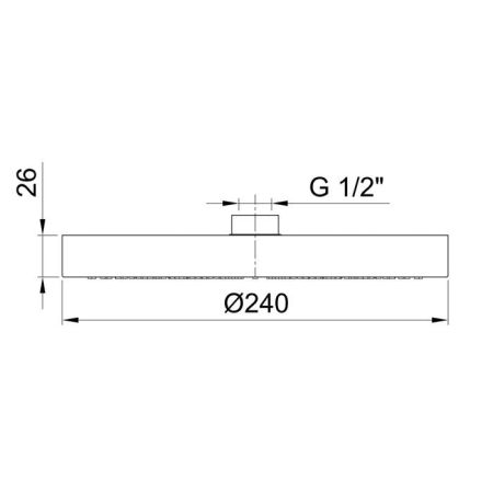 Fantini Venezia Верхний душ, D240мм, нерж. сталь, цвет белый матовый, артикул 86 29 8083