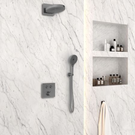 Душевой комплект Inspire VSFW-4I211GM встраиваемый, вороненая сталь, артикул VSFW-4I211GM